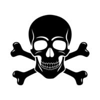 A skull and crossbones symbol on a white background vector