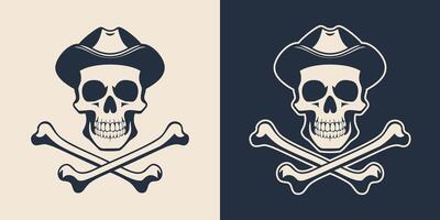 Two different skull and crossbones logos vector