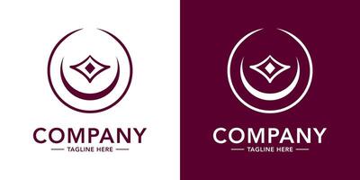 Two logos for a company with a diamond shape vector