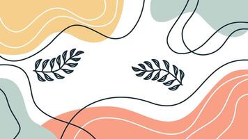A colorful abstract background with leaves vector