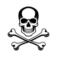A skull and crossbones on a white background vector