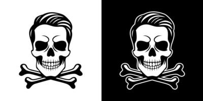Two different skull and crossbones designs vector