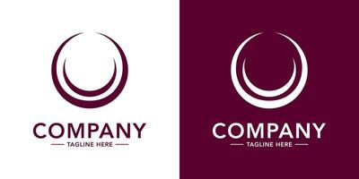 Two logos for a company with a circle and a white oval vector