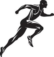 a silhouette of a man running in a race vector