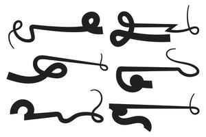 text swoosh typography elements vector