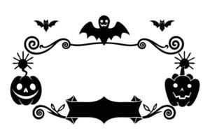 square frames for Halloween design elements vector
