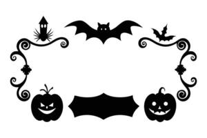 Halloween design element for holiday card border vector