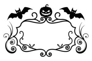 Halloween square frames silhouette Design element vector