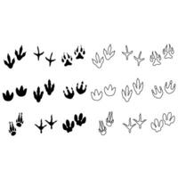 Dinosaur Track icon set. Dinosaur Footprints illustration sign collection. trace symbol or logo. vector