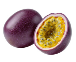 Discover the vibrant allure of whole passion fruits in a brilliant setting png