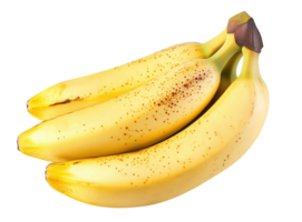 A vibrant bunch of ripe bananas resting gracefully on a clean white background png