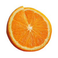 A vibrant slice of orange resting against a minimalist background inviting a fresh taste png