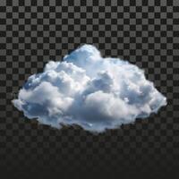 A large cloud in the sky. The cloud is white and fluffy. It is a beautiful and peaceful scene vector