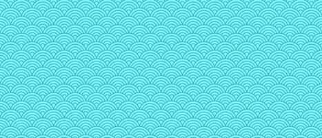 Colorful japanese linear wave pattern background vector