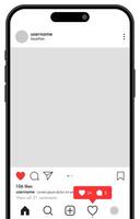 Social network post user interface smartphone mockup vector