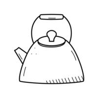 Teapot doodle sketch style icon. illustration of elements cook. A kettle for boiling water. vector