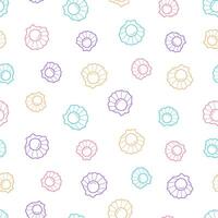 Seamless pearl pattern in an open shell doodle style. background cartoon pearls, wallpaper illustration. vector