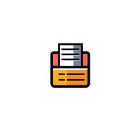 Book holder icon design with full color style with black lines, suitable for design images and design needs. vector