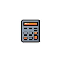 Calculator icon design with full color style with black lines, suitable for design images and design needs. vector