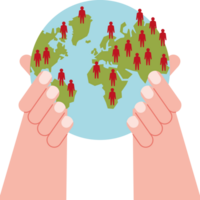 world overpopulation planet and crowd png