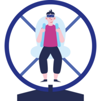 man in multiverse simulation experiences png
