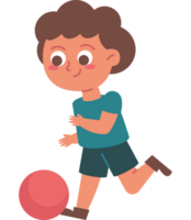 cute boy playing with a ball png