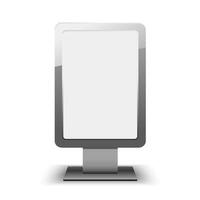 Blank city lightbox template. Blank billboard and outdoor advertisement template isolated. Design element in . vector