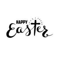 Set of Happy Easter Hand drawn lettering. Design element for greeting card. illustration. vector