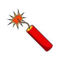 Stick of dynamite. Dynamite icon. Dynamite stick on white background. design element. vector