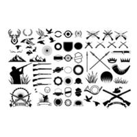 Set of hunting label and badges templates and design elements. Hunting logo Generator. Design elements in . vector