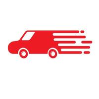 Fast delivery icon. Illustration of very fast riding car. Design element for logo, label, emblem, sign. design element vector