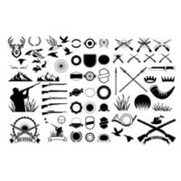 Set of hunting label and badges templates and design elements. Hunting logo Generator. Design elements in . vector