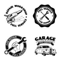car service labels.Set of design elements in vector