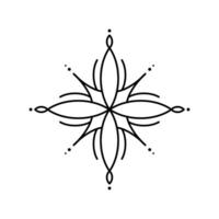 Christmas holiday winter star line isolated icon. Element for design, snowflake greeting card, web, children book vector