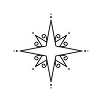 Christmas holiday star line isolated icon. Element for design, snowflake greeting card, web, children book vector