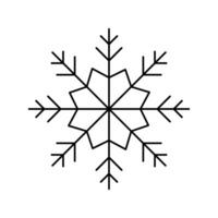 Minimalist Christmas snowflake icon winter showing eight-fold radial symmetry vector