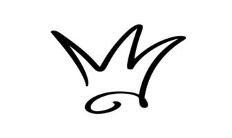 Hand drawn crown icon. Simple Illustration for Design Projects vector