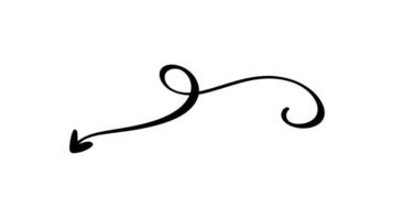 Curved Wavy Arrow. Simple Illustration for Design Projects vector