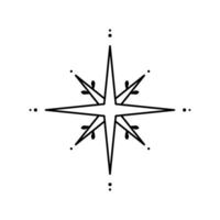 star geometric line icon for Christmas holiday party invitation, snowflake decoration, greeting card isolated on white background vector
