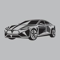 Design a sleek and modern geometric logo of a car, using sharp, angular shapes and clean lines vector