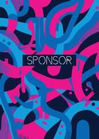 A poster with the word sponsor on it vector