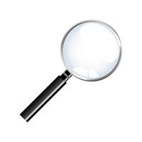 Magnifying glass loupe with gray handle on white background vector