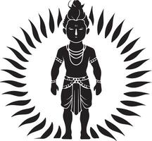 the hindu god shiva is standing in front of a sun vector