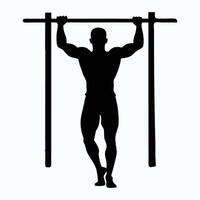 pull ups silhouette art, stylish and versatile exercise designs vector