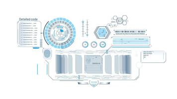 Animation of infographics on biometric data management system video