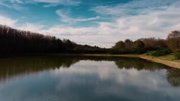 Zomaro Lake In Aspromonte Mountains In Calabria With Cloudy Sky video
