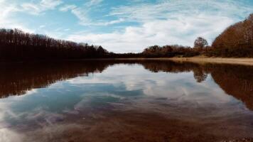 Mirror Surface Of A mountain Lake Time Lapse video
