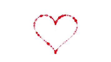 Pulsating Red Heart on White Background video