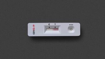 Quick test unit to check for coronavirus on dark background video