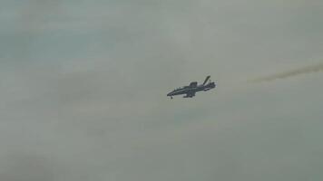 Italy, Jesolo - August 2022. Tricolor Arrows plane flies in the sky video